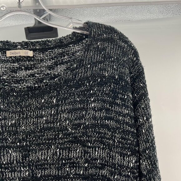 Debut Women's Knit Pullover Sweater Black/Multi Size S/M - Picture 4 of 9